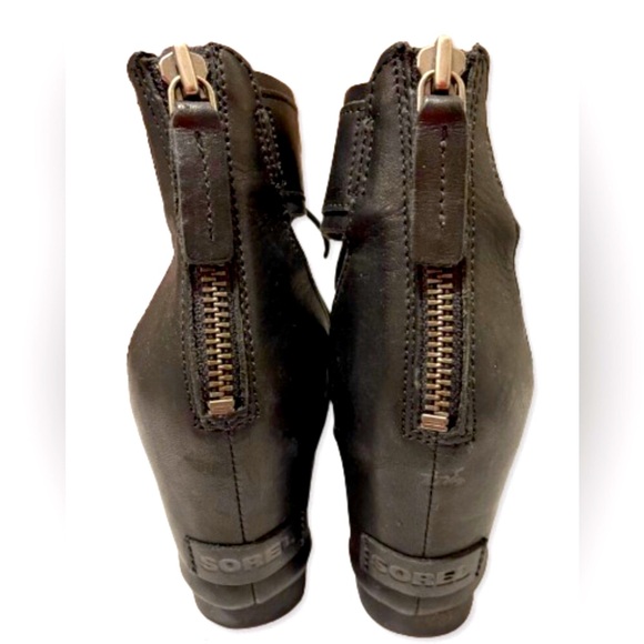 NWT Sorel Joanie wedge lace up black sandals (SZ 7) - Picture 6 of 6